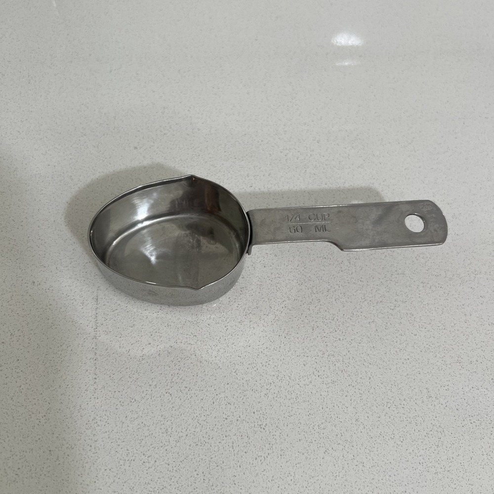 Norpro #3057 Stainless Steel 1/4 cup Measuring Cup, Oval Shape